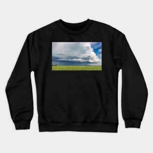 Thunder Cloud and Lightning over a Field Crewneck Sweatshirt